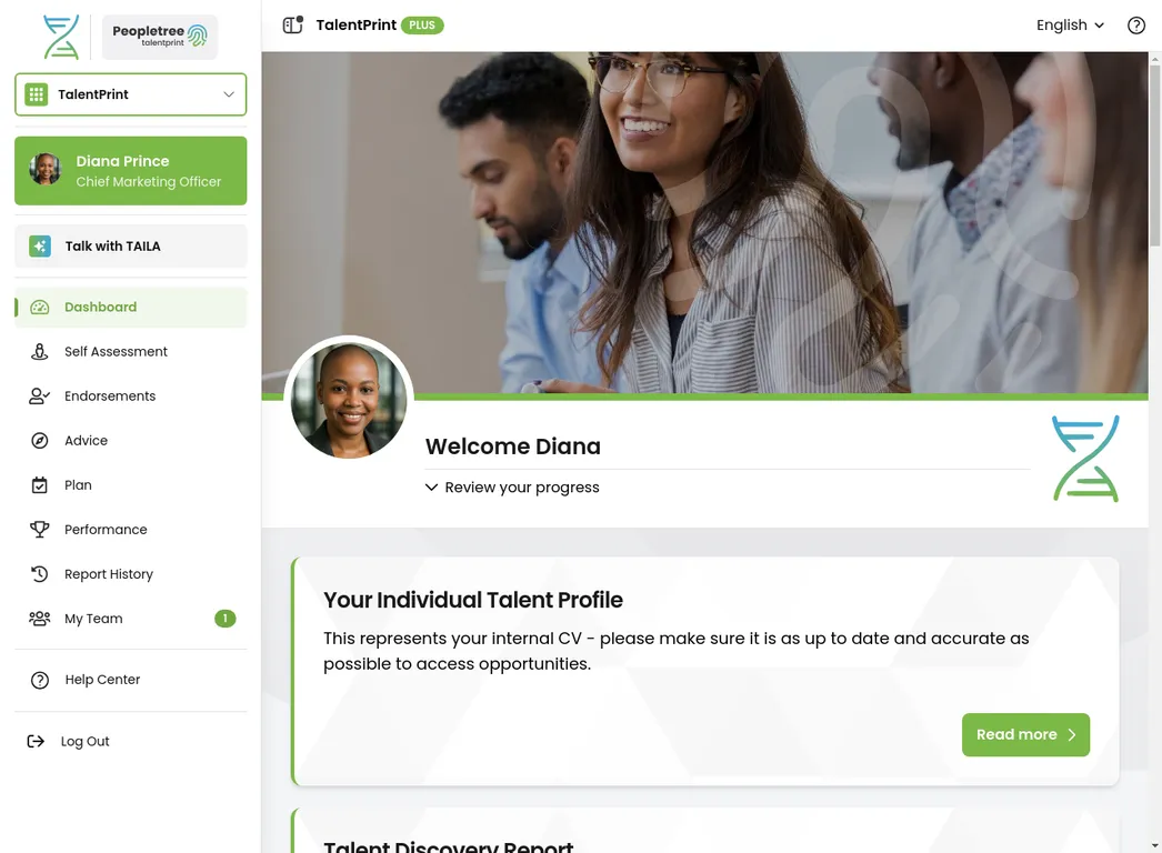 TalentPrint dashboard screenshot