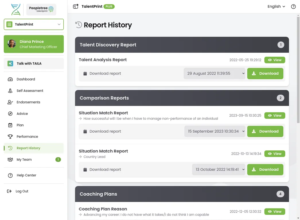 Assessment and report archive