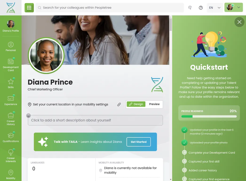 TalentProfile interface
