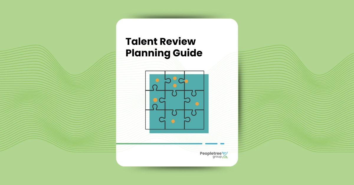 Visual preview of the Talent Review Planning Guide template from Peopletree Group